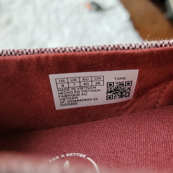 Toms Alpargata 10015655 Womens Red Canvas Slip On Lifestyle Sneakers Shoes - Picture 7 of 7